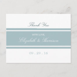 Postal Duck Egg Blue Modern Boda Gracias