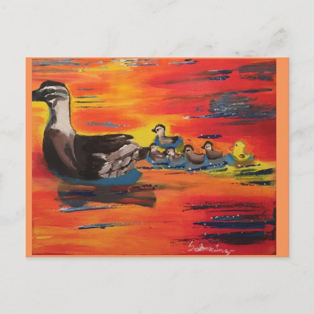 Postal Duckie Sunset (Anverso)