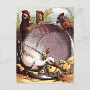 Postal Ducklings y Hens