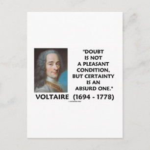 Postal Dudas No Condición Agradable Certidad Voltaire