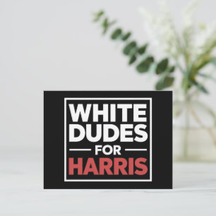 Postal Dudes Blancas Para Kamala-Harris Para El President