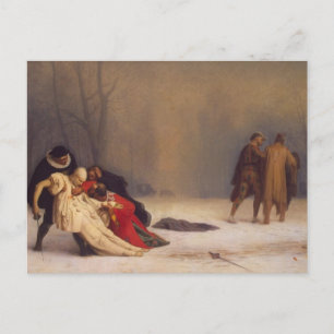 Postal Duel después de una pelota de baile de máscaras