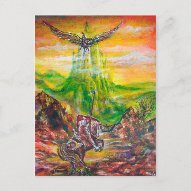 POSTAL DUEL MÁGICO ENTRE BRADAMANT Y NEGROMANCER (Anverso)