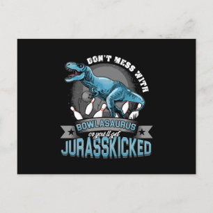 Postal Duelo Bowlasaurus Dinosaur Bowling Bowler Strift