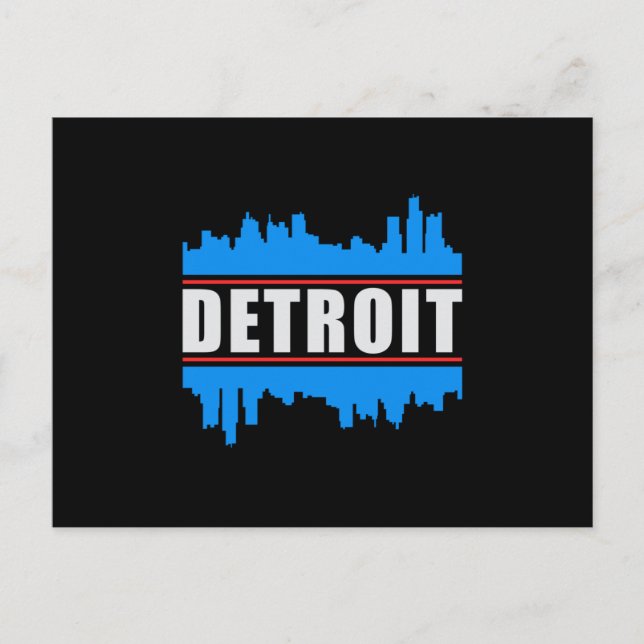 Postal Duelo divertido del viaje por la ciudad de Detroit (Anverso)