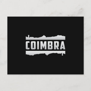 Postal Duelo divertido en la ciudad de Coimbra Portugal