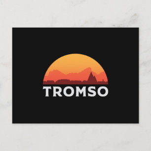 Postal Duelo divertido por la ciudad de Noruega Tromso Ci