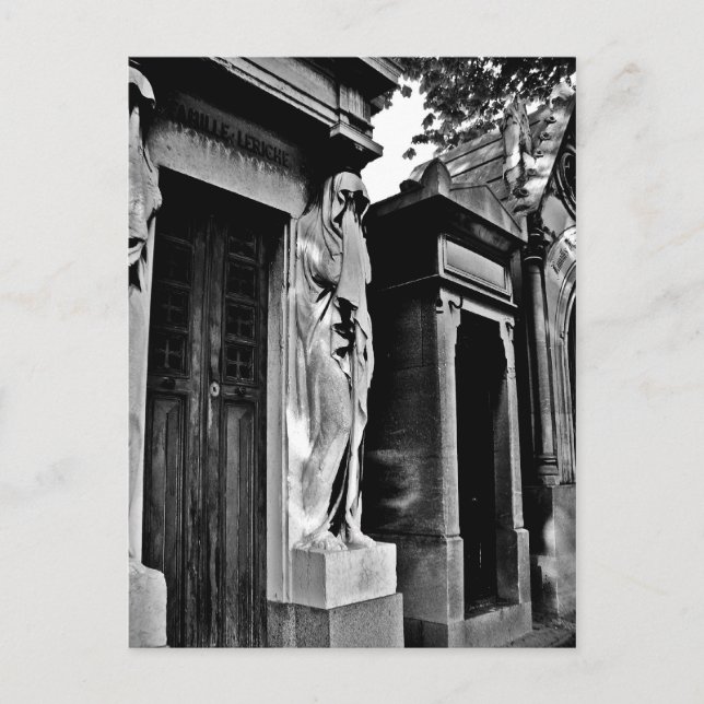 Postal Duelo en el cementerio (Anverso)