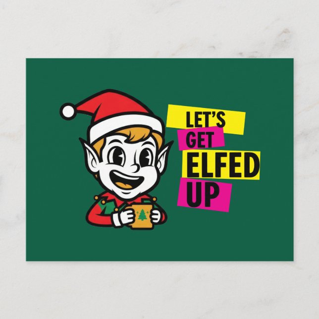 Postal Duende Navideño Juguetón (Anverso)