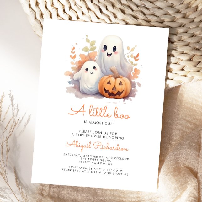 Postal Duendecitos de Boo Calabaza de Otoño Shower de Beb (Subido por el creador)