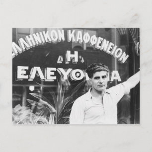 Postal Dueño de una cafetería griega 1937