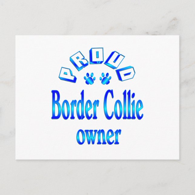 Postal Dueño del border collie (Anverso)
