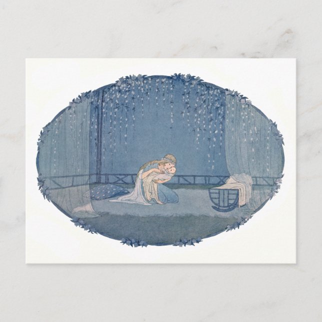 Postal Duerme, bebé, duerme por H. Willebeek Le Mair (Anverso)