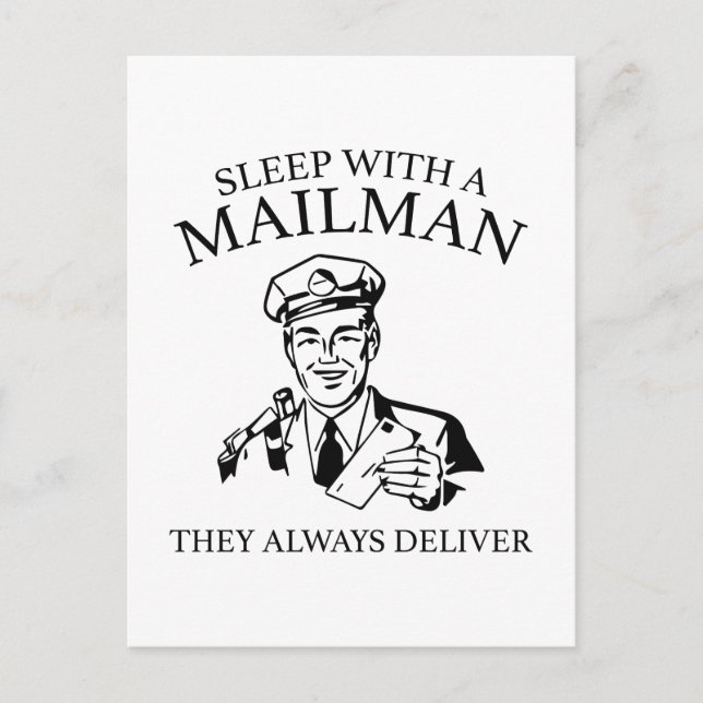 Postal Duerme Con Un Mailman. Siempre Lo Entregan. (Anverso)