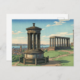 Postal Dugald Stewart Monument on Calton Hill
