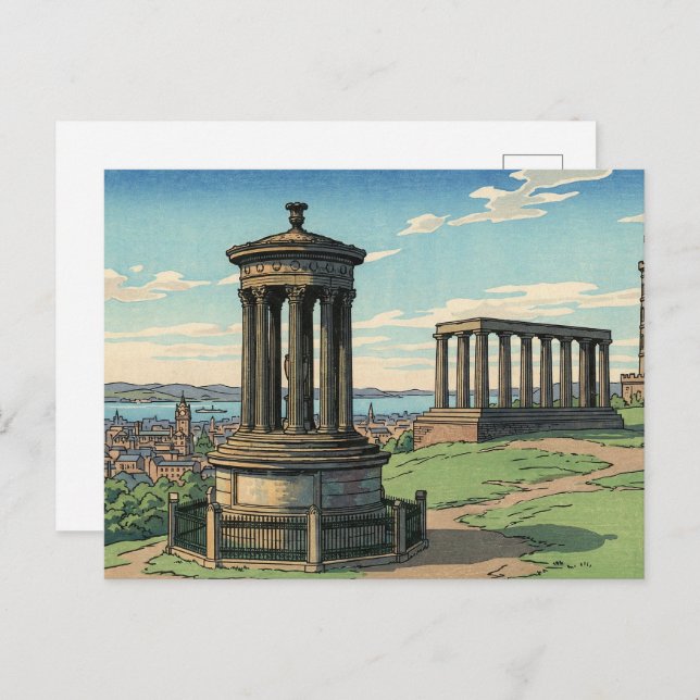 Postal Dugald Stewart Monument on Calton Hill (Anverso / Reverso)