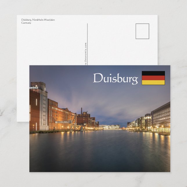 Postal Duisburg Alemania (Anverso / Reverso)