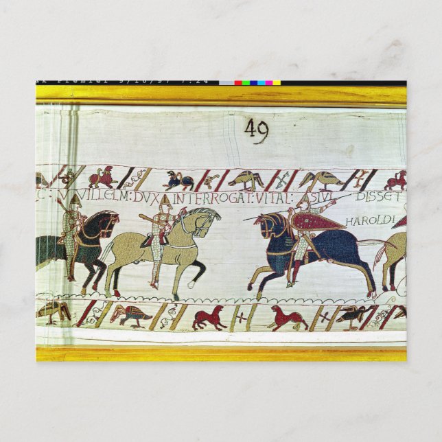 Postal Duke William pregunta Vital (Anverso)