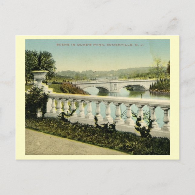 Postal Duke's Park, Somerville, New Jersey 1912 Vintage (Anverso)