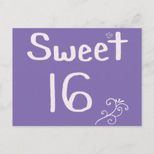 Postal Dulce 16 Púrpura