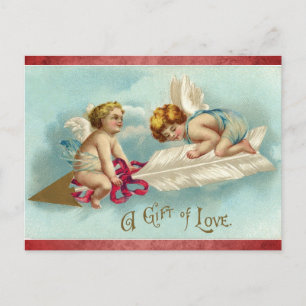 Postal Dulce Ángel Victoriano de Amor Antiguo
