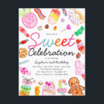 Postal Dulce celebración Candy Kids Candyland Cumpleaños<br><div class="desc">Candy Land Kids Candyland Invitación al cumpleaños</div>