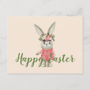 Postal Dulce Chica Bunny Easter