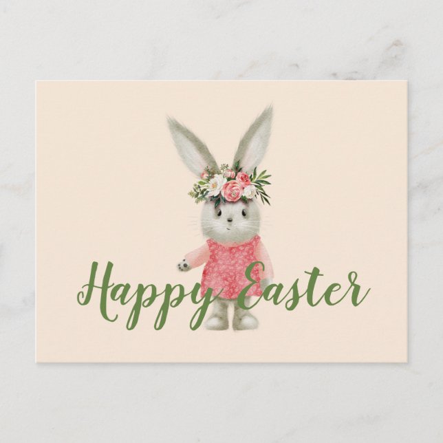 Postal Dulce Chica Bunny Easter (Anverso)