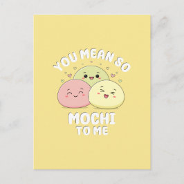 Postal Dulce cita de amor pastel de comida Kawaii Mochi