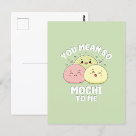 Postal Dulce cita de amor pastel de comida Kawaii Mochi