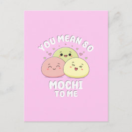 Postal Dulce cita de amor pastel de comida Kawaii Mochi