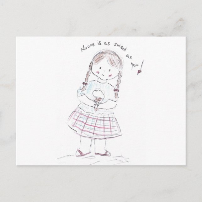 Postal Dulce como usted (Anverso)