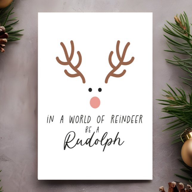 Postal Dulce Divertida Feliz Navidad Rudolph (Subido por el creador)