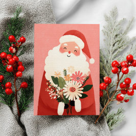 Postal Dulce dulce Santa Claus Navidades festivos florale