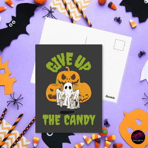 Postal Dulce Fantasma Abandona Los Dulces De Halloween