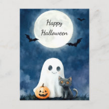 Dulce Fantasma y Gato Negro Halloween