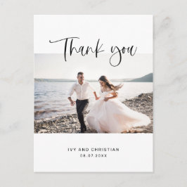 Postal Dulce Gracias Boda Calligraphy Photo Postcard