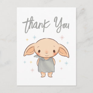 Postal Dulce Harry Potter - Baby Shower de Dobby, Gracias