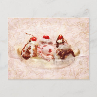 Postal Dulce - Helado Crema - Banana partida