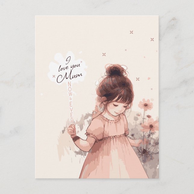 Postal Dulce Hija Ama Mamá (Anverso)