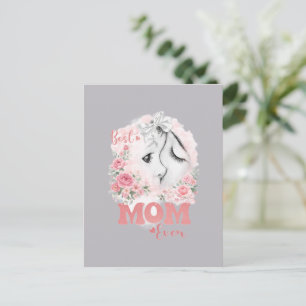 Postal Dulce Madre e Hijo Acuarela Rosas "Mejor Mamá