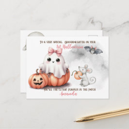 Postal Dulce Murciélago Calabaza Fantasma Halloween