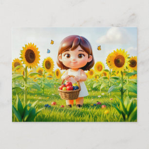 Postal Dulce personaje 3D del zodiaco Virgo