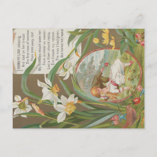 Postal Dulce San Valentín inocente vintage, Kate Greenway