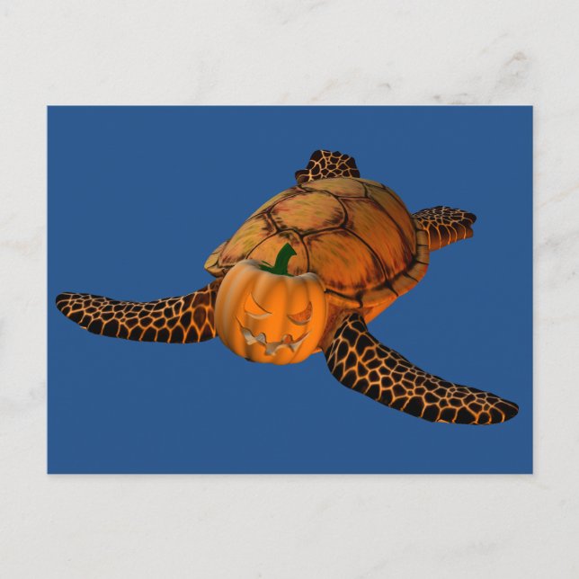 Postal Dulce Tortoise Halloween (Anverso)