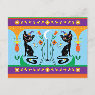 Postal Dulces Bigotes y Flores Espeluznantes