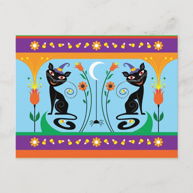 Postal Dulces Bigotes y Flores Espeluznantes (Anverso)