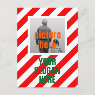 POSTAL DULCES DE NAVIDAD PERSONALIZADOS ROJO BLANCO