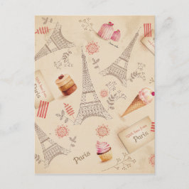 Postal Dulces de París de época