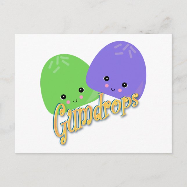 Postal Dulces Kawaii Adorables (Anverso)